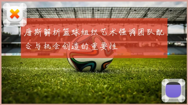 唐斯解析篮球组织艺术强调团队配合与机会创造的重要性